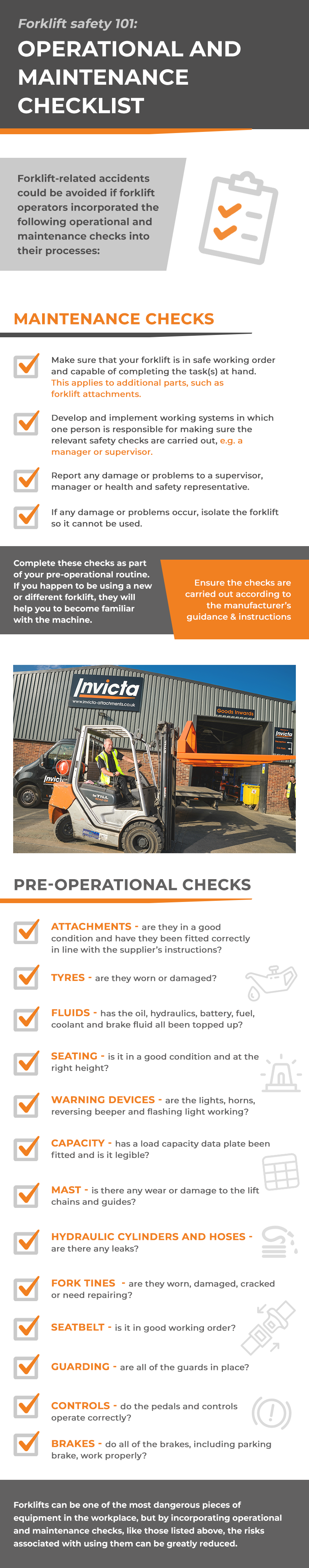 Forklift safety checklist Invicta